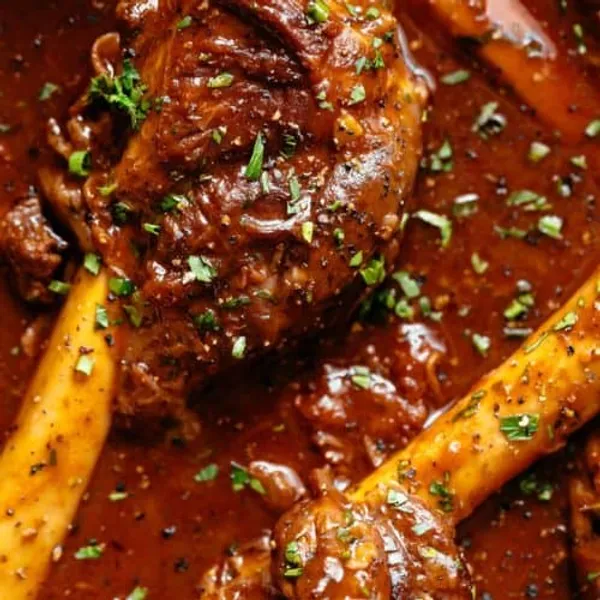 Braised Tomato Lamb Shanks