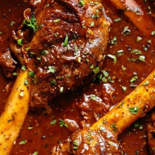 Braised Tomato Lamb Shanks
